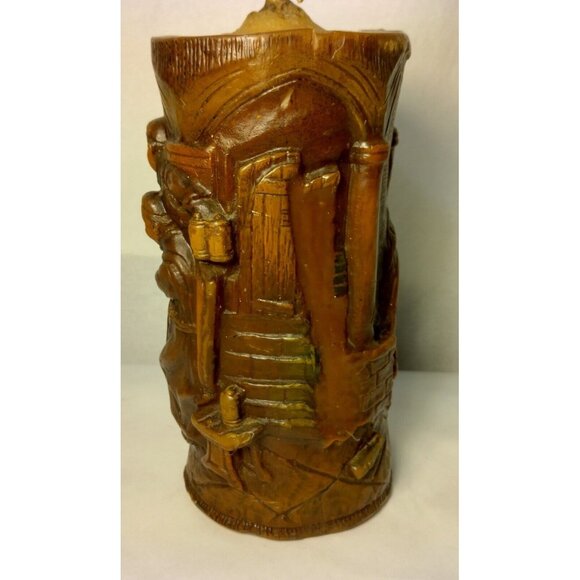 Walldurn Baden Johan Gunter Pillar Candle Carved Trappist Monks Brewery Beer Keg - Picture 10 of 15